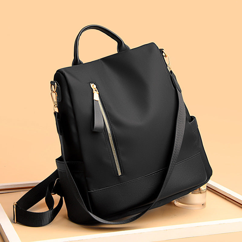 Fashion Simple Solid Color Three-purpose Anti-theft Backpack Outdoor