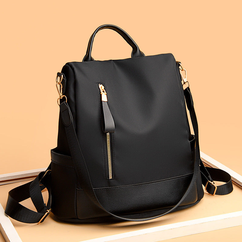 Fashion Simple Solid Color Three-purpose Anti-theft Backpack Outdoor