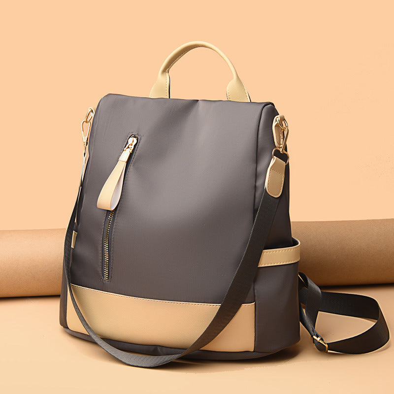 Fashion Simple Solid Color Three-purpose Anti-theft Backpack Outdoor