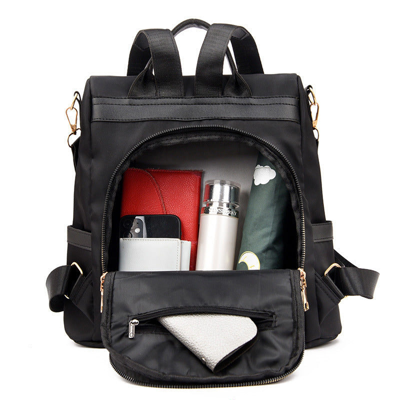 Fashion Simple Solid Color Three-purpose Anti-theft Backpack Outdoor